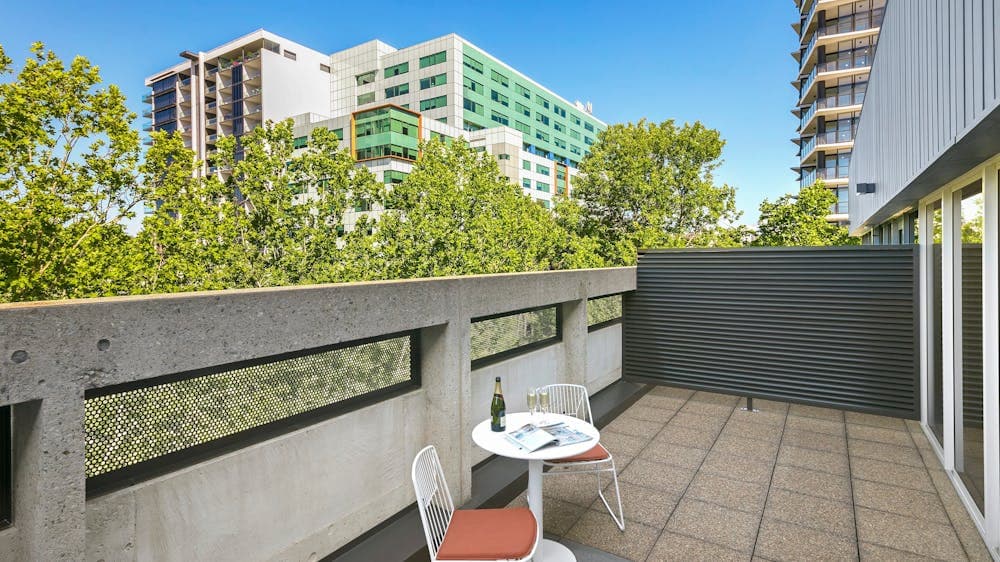 Executive balcony overlooking City Walk