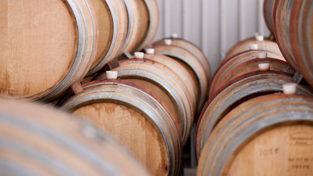 Barrels of wine