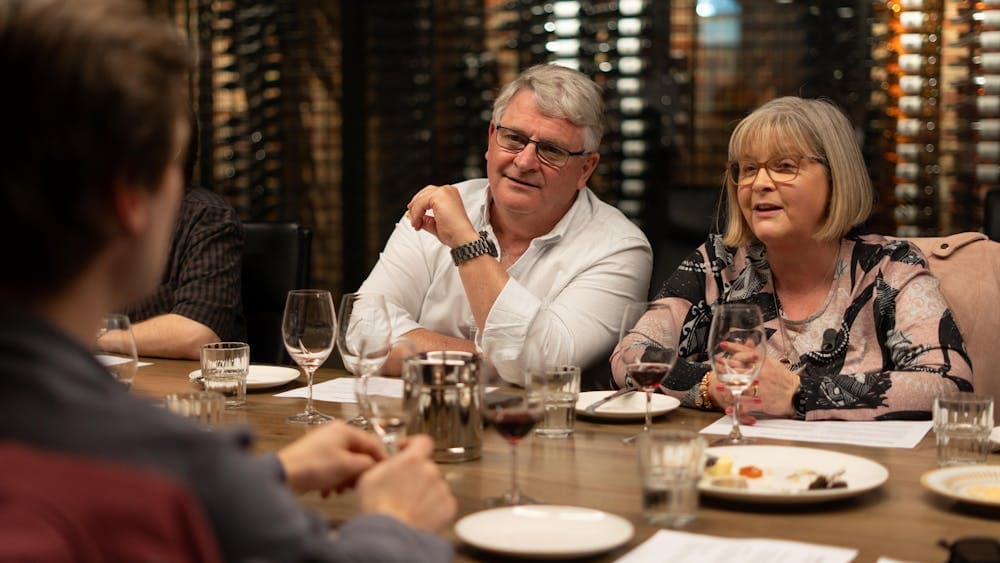 Wine Hopper guests enjoying a wine.