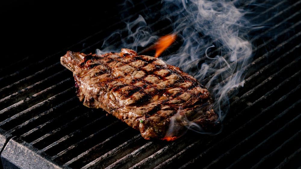 Steak on grill