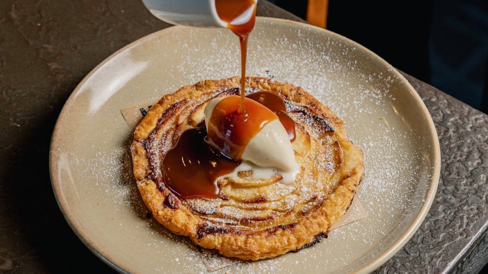 Apple & custard galette