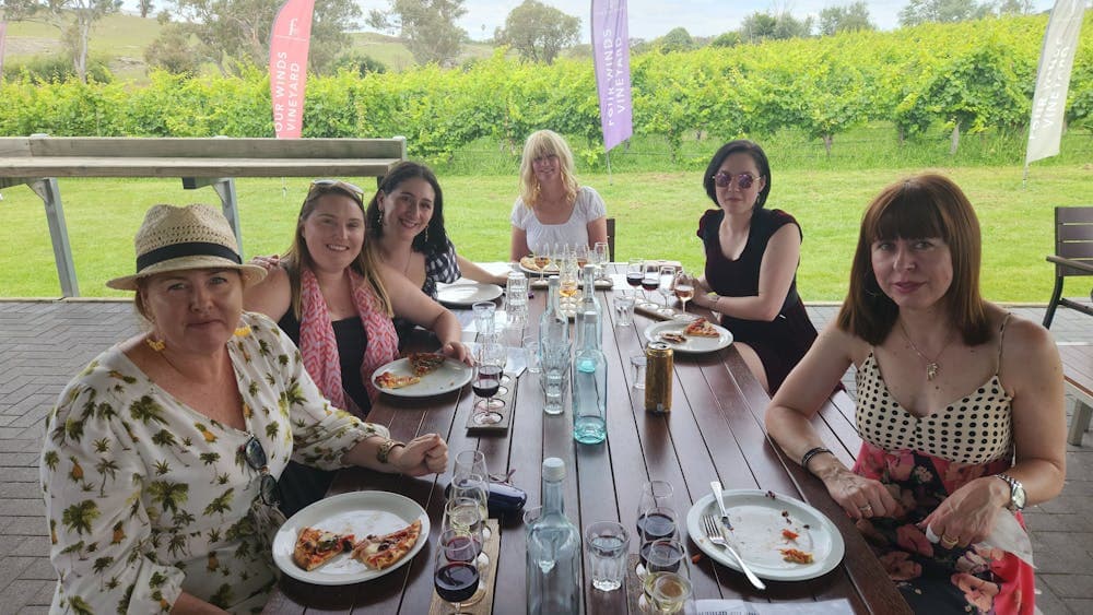 Group of people enjoying lunch