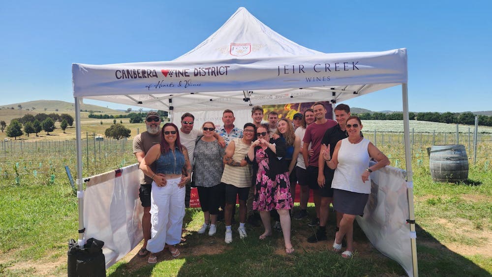 A group of people at Jeir Creek winery