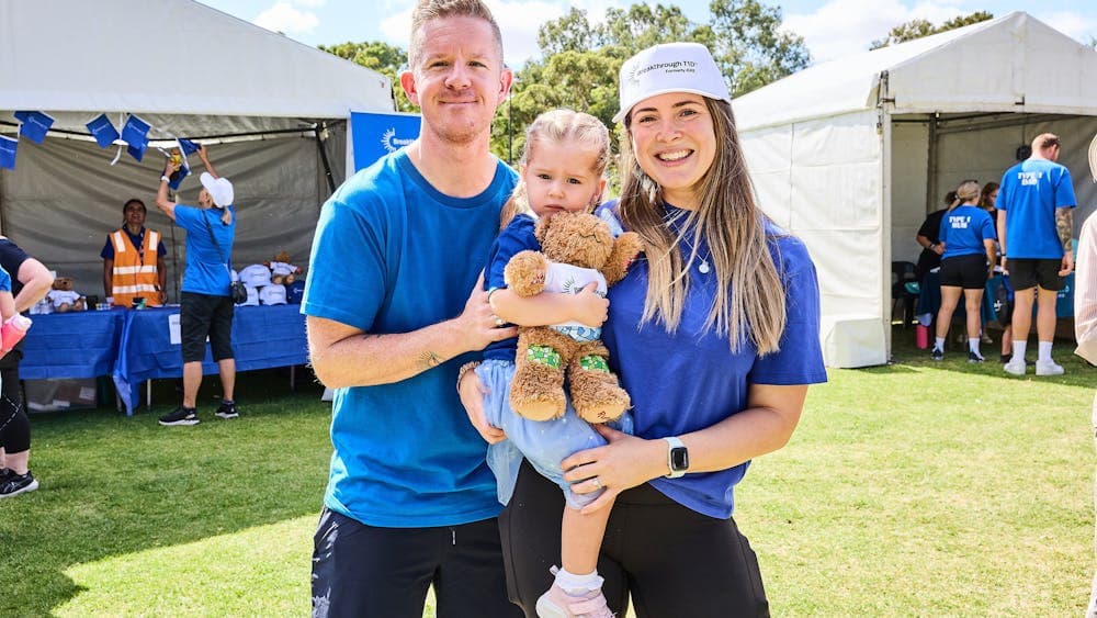 family wearing breakthrough t1d tshirts