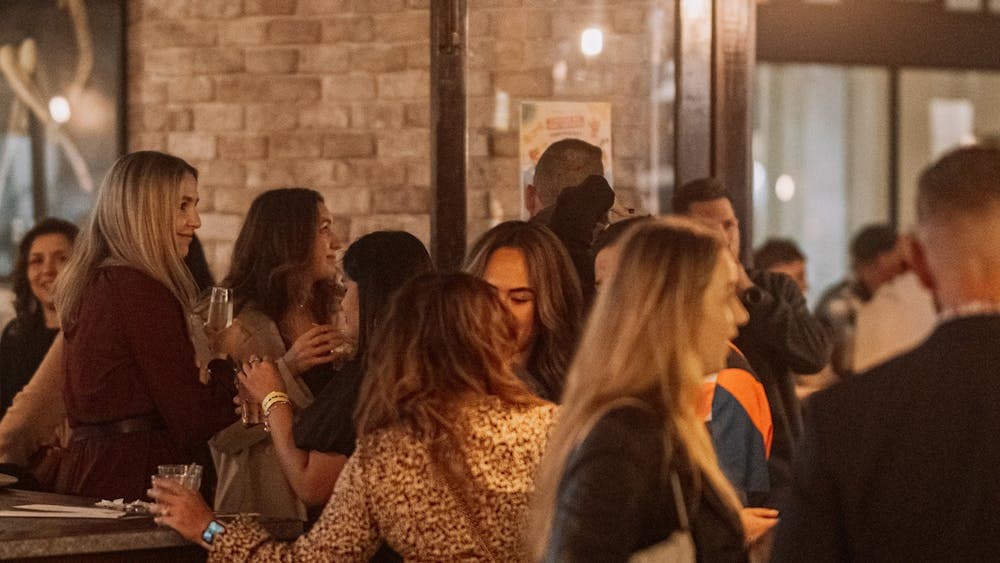 People enjoying a night out